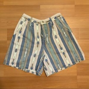 Printed High-Waisted Shorts